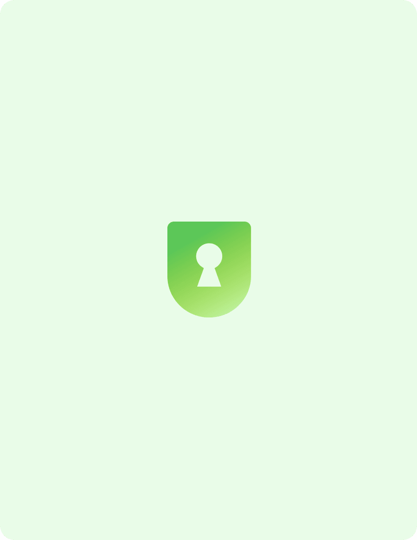 The Unyte shield-and-keyhole mark on a mint green background